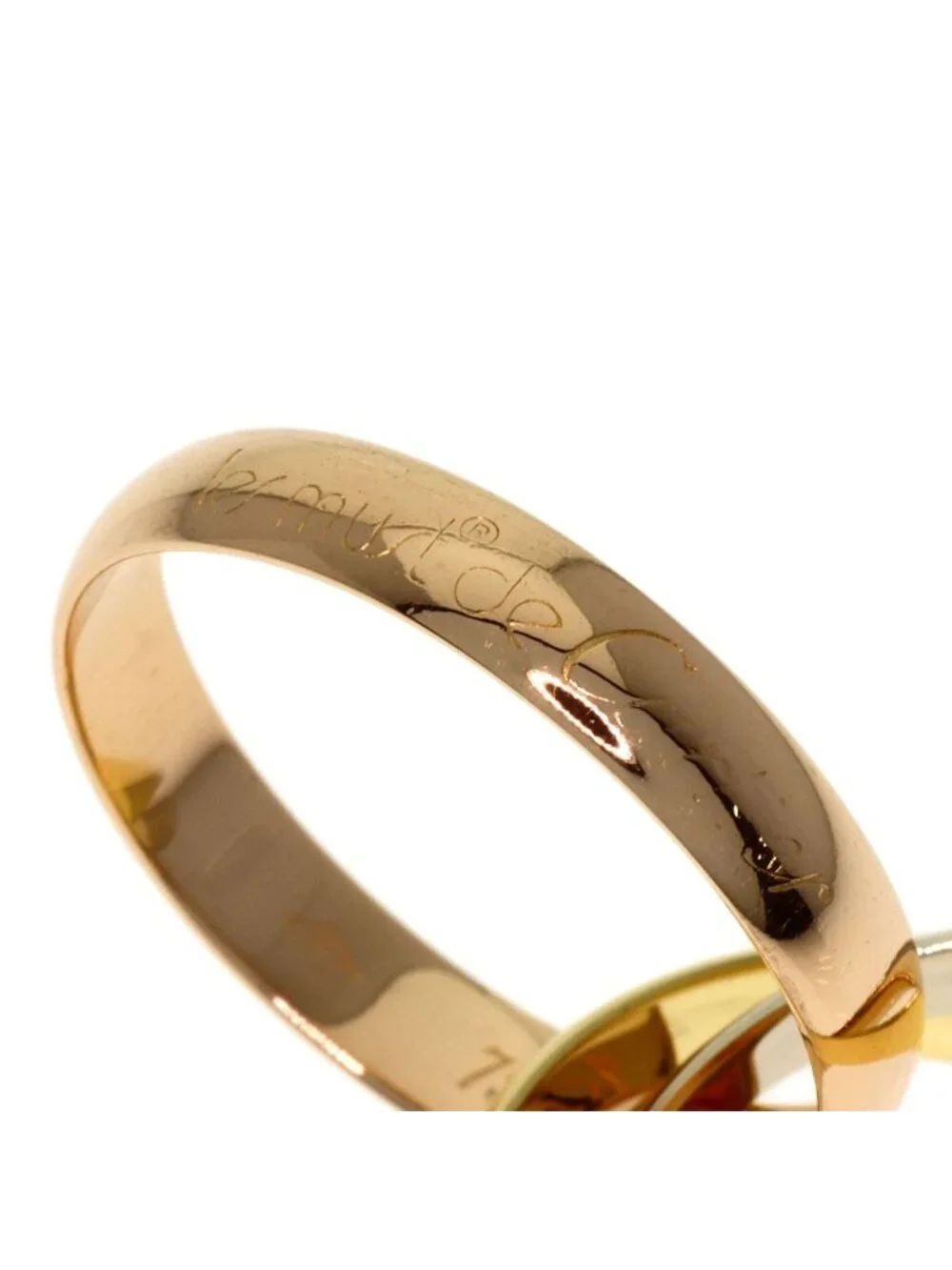 Cartier Trinity 50 Ring 18k Yellow Gold 18k White Pink
